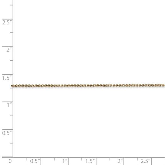 Children's 1mm, 14k Yellow Gold Solid Cable Chain Necklace, 14 Inch - Picture 5 of 8